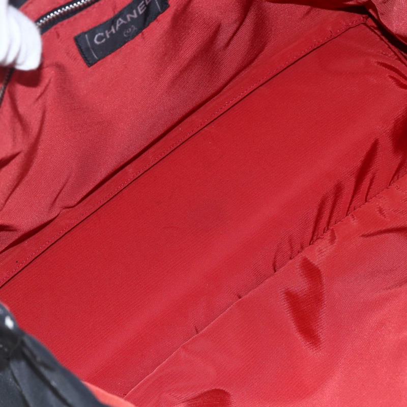 【日本直送】香奈兒旅行系列托特包 尼龍 黑白 CC 標誌 Auth 145777-9