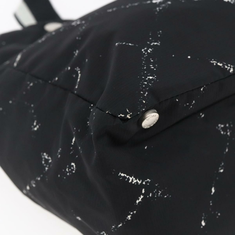 【日本直送】香奈兒旅行系列托特包 尼龍 黑白 CC 標誌 Auth 145777-13