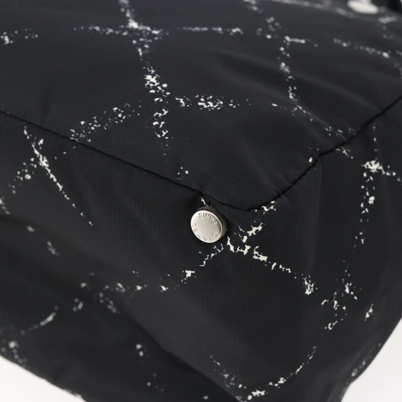 【日本直送】香奈兒旅行系列托特包 尼龍 黑白 CC 標誌 Auth 145777-14