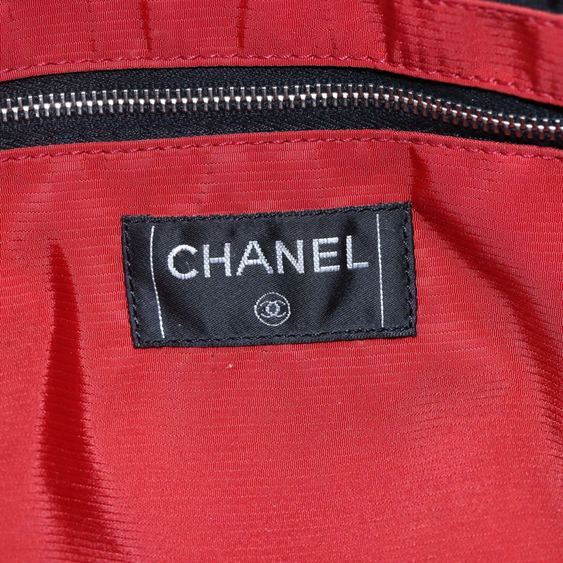 【日本直送】香奈兒旅行系列托特包 尼龍 黑白 CC 標誌 Auth 145777-16