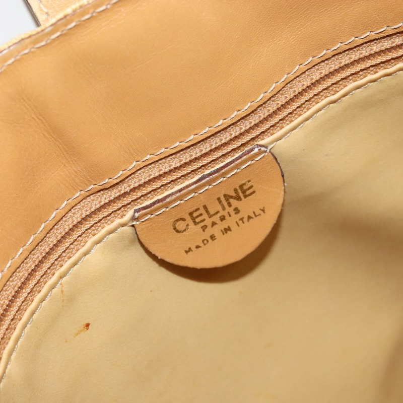【日本直送】CELINE 圓背包 帆布 皮革 米色 正品 145770-17