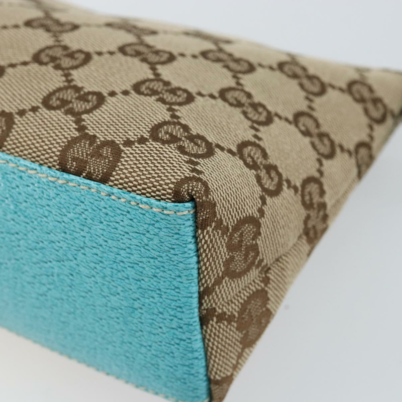 【日本直送】GUCCI GG帆布配件包 米色 藍綠色 銀色 115238 正品 bs29778-6