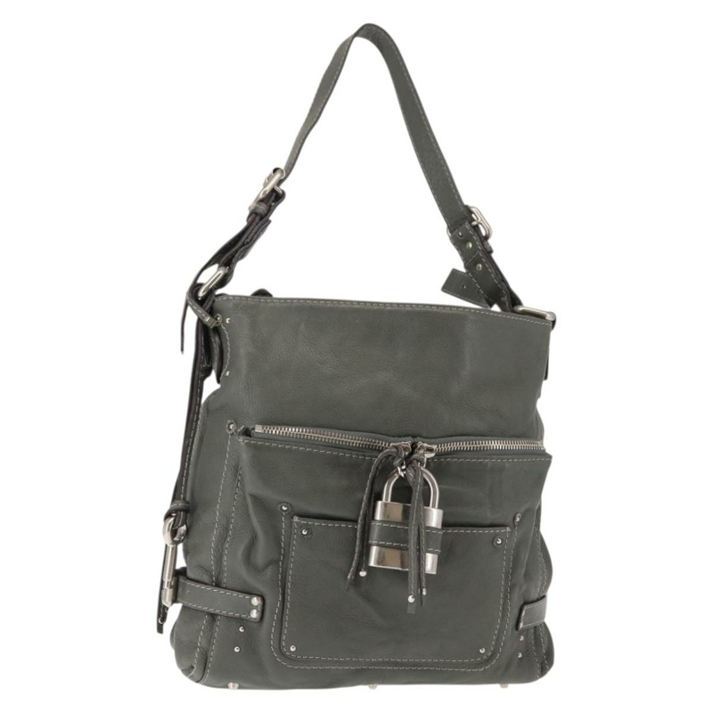 【日本直送】Chloe Paddington 灰色真皮單肩包 正品 sw1574-0