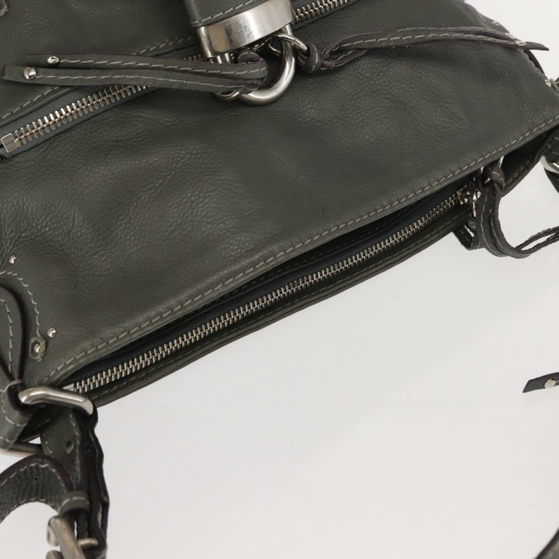 【日本直送】Chloe Paddington 灰色真皮單肩包 正品 sw1574-5