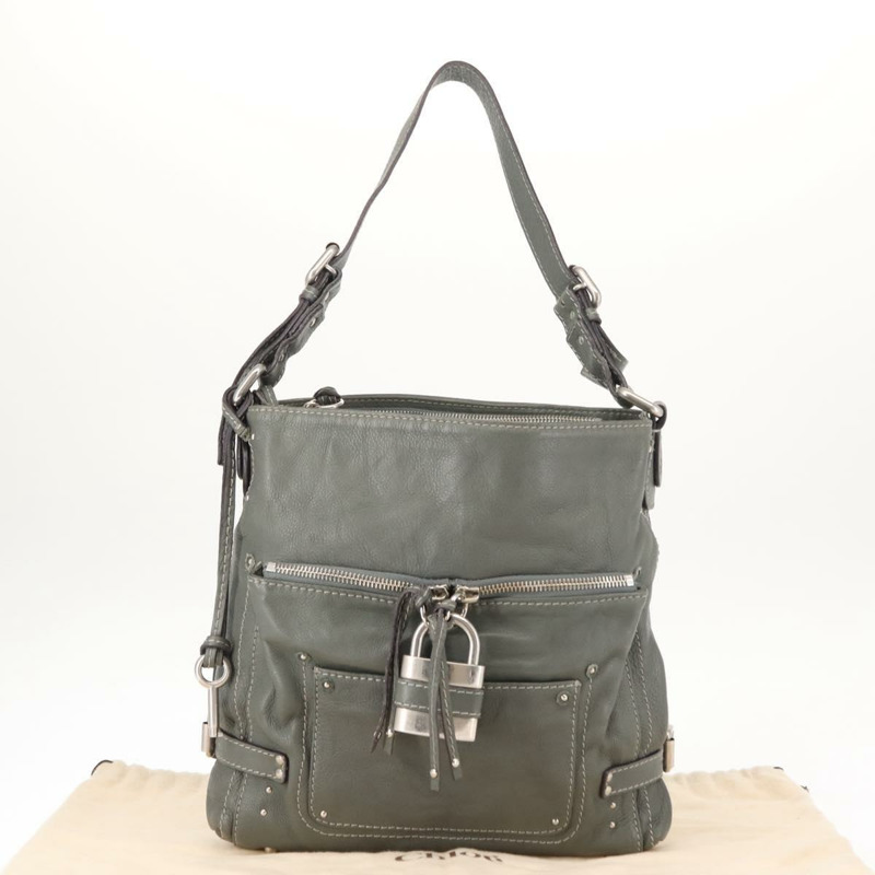 【日本直送】Chloe Paddington 灰色真皮單肩包 正品 sw1574-11