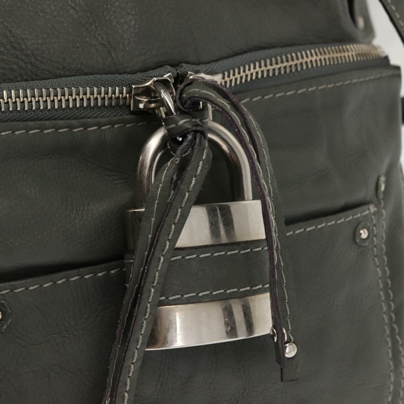 【日本直送】Chloe Paddington 灰色真皮單肩包 正品 sw1574-17
