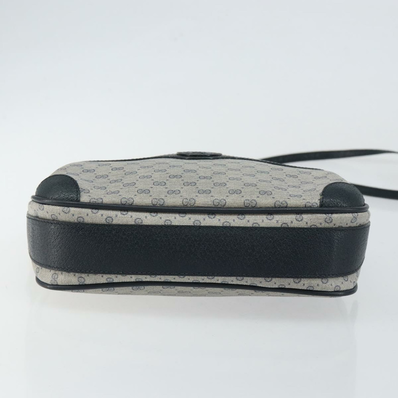 【日本直送】GUCCI Micro GG帆布單肩包 PVC皮革 海軍藍 正品 sw1590-4