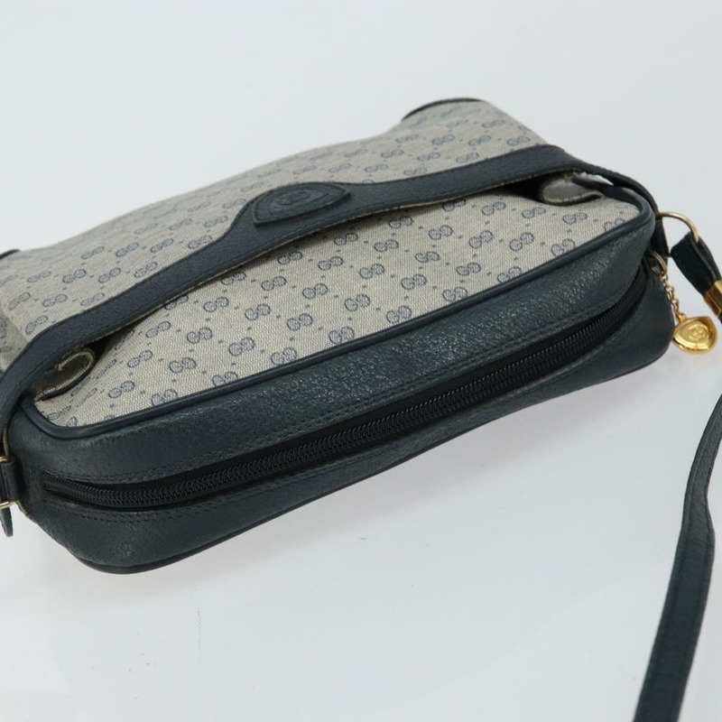 【日本直送】GUCCI Micro GG帆布單肩包 PVC皮革 海軍藍 正品 sw1590-5