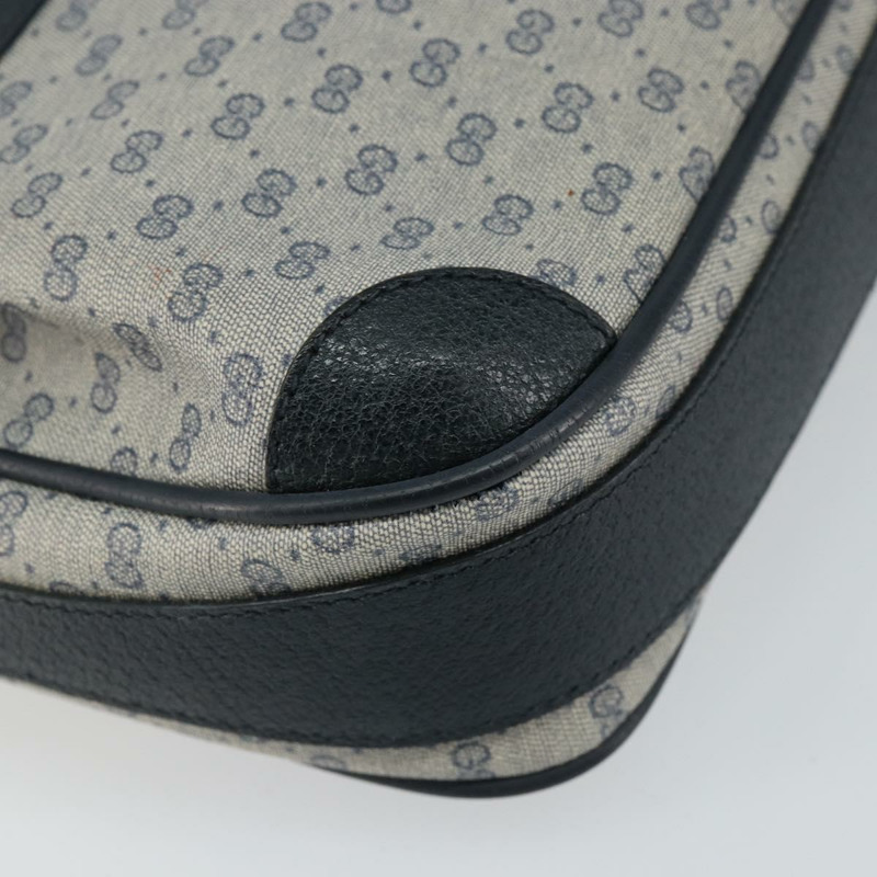 【日本直送】GUCCI Micro GG帆布單肩包 PVC皮革 海軍藍 正品 sw1590-14