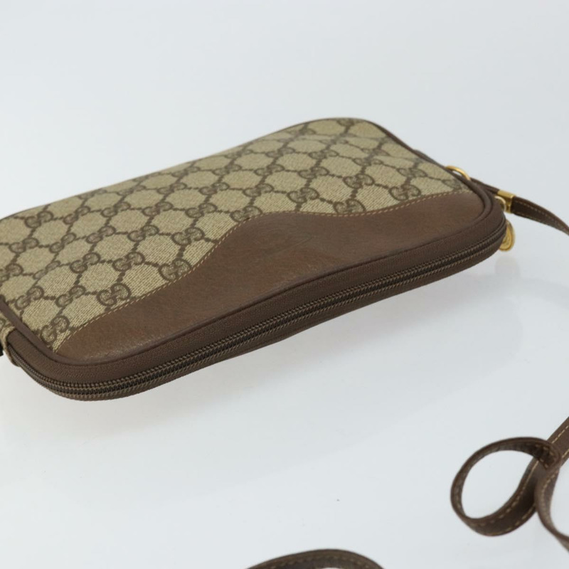 【日本直送】GUCCI GG帆布肩背包 PVC皮革 米色 正品 sw1583-5