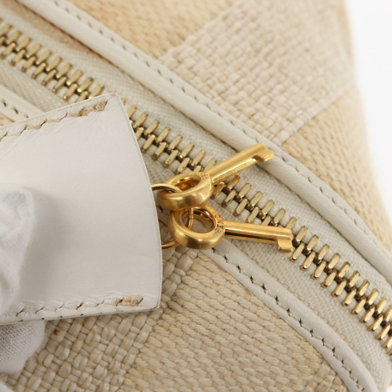 【日本直送】FENDI 胡桃色帆布托特包 帆布皮革 米色 黑色 金色 正品 bs29810-8