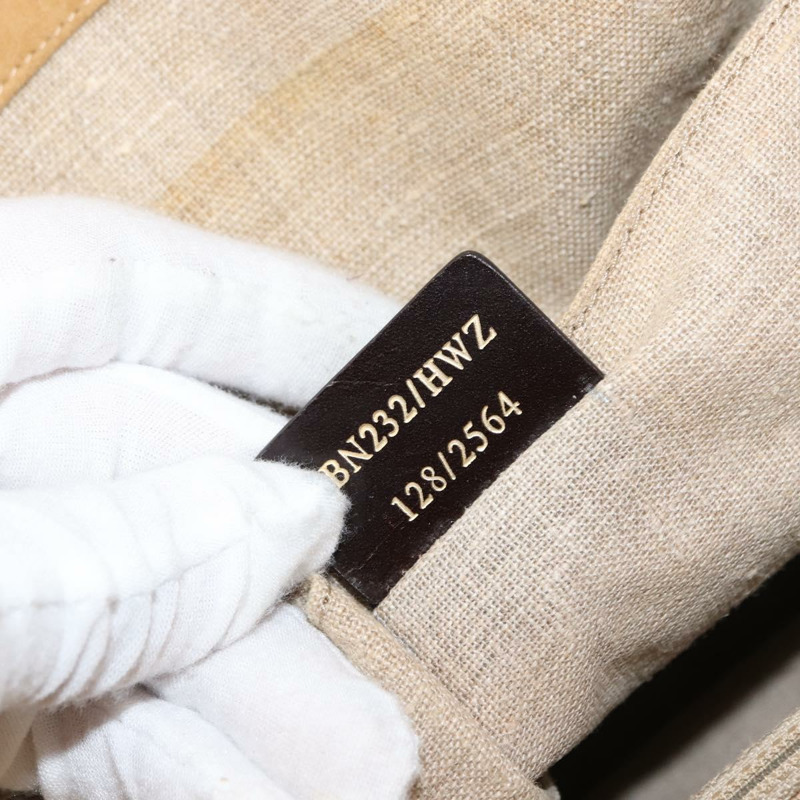 【日本直送】FENDI 胡桃色帆布托特包 帆布皮革 米色 黑色 金色 正品 bs29810-11