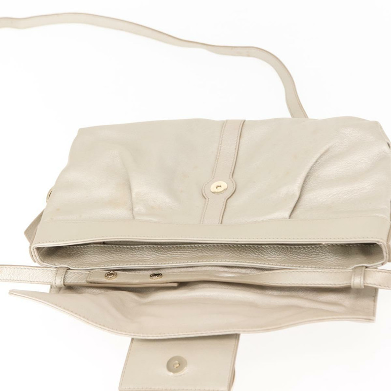 【日本直送】寶格麗 Chandra 單肩包 皮革 銀色 金色 正品 hk3110-8