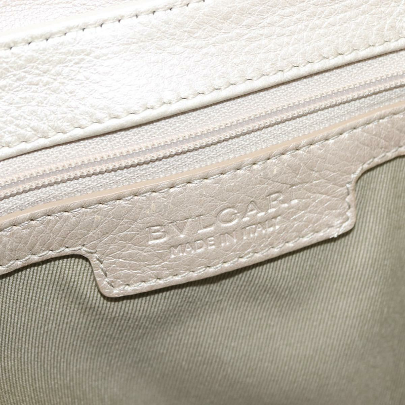 【日本直送】寶格麗 Chandra 單肩包 皮革 銀色 金色 正品 hk3110-18