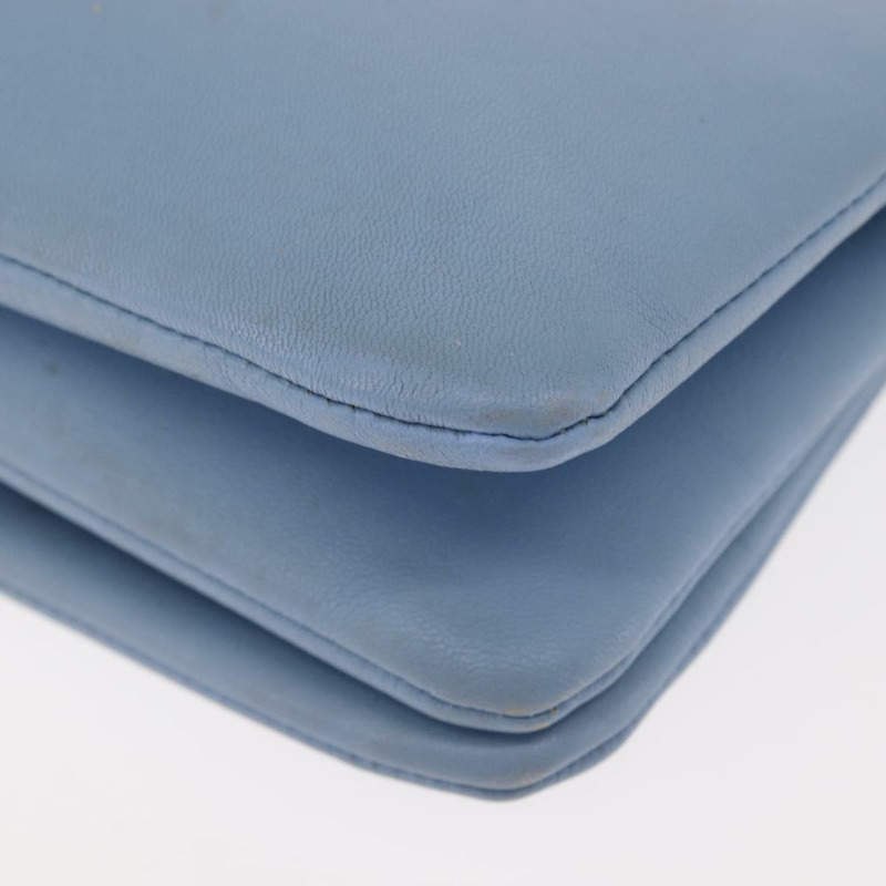 【日本直送】CELINE Trios Mall 肩背包 皮革 藍色 金色 正品 hk3113-13