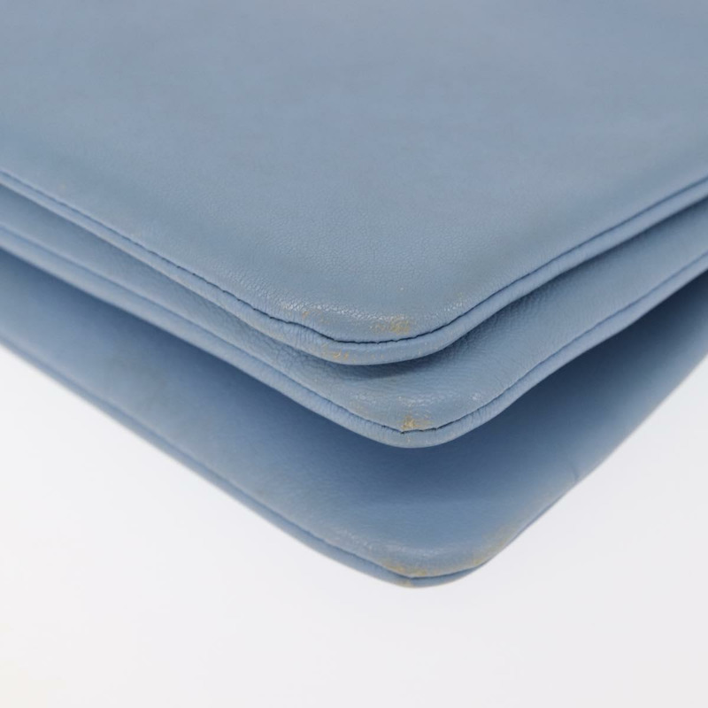 【日本直送】CELINE Trios Mall 肩背包 皮革 藍色 金色 正品 hk3113-15