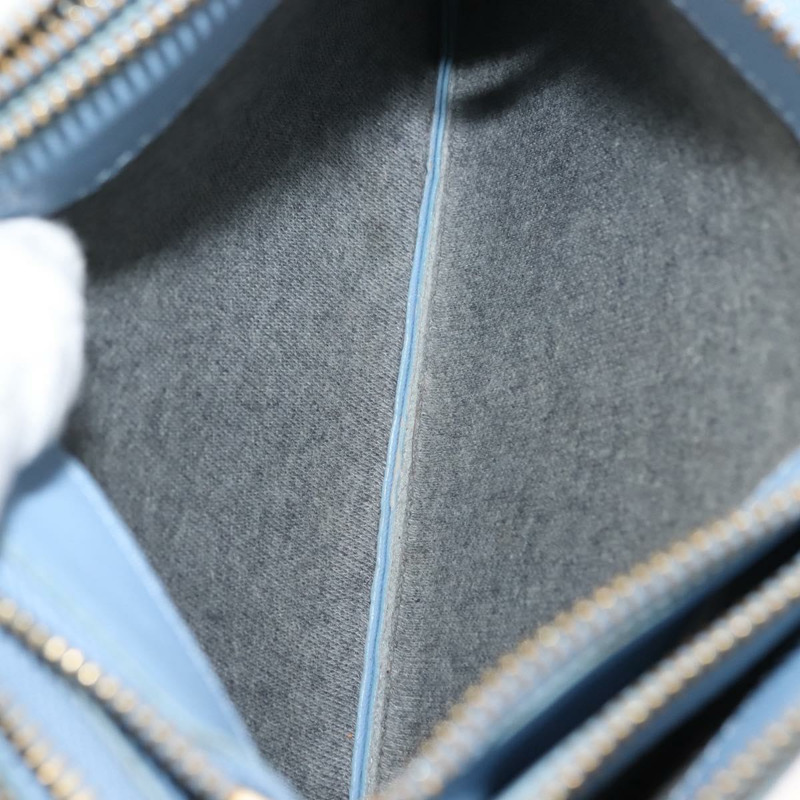 【日本直送】CELINE Trios Mall 肩背包 皮革 藍色 金色 正品 hk3113-20