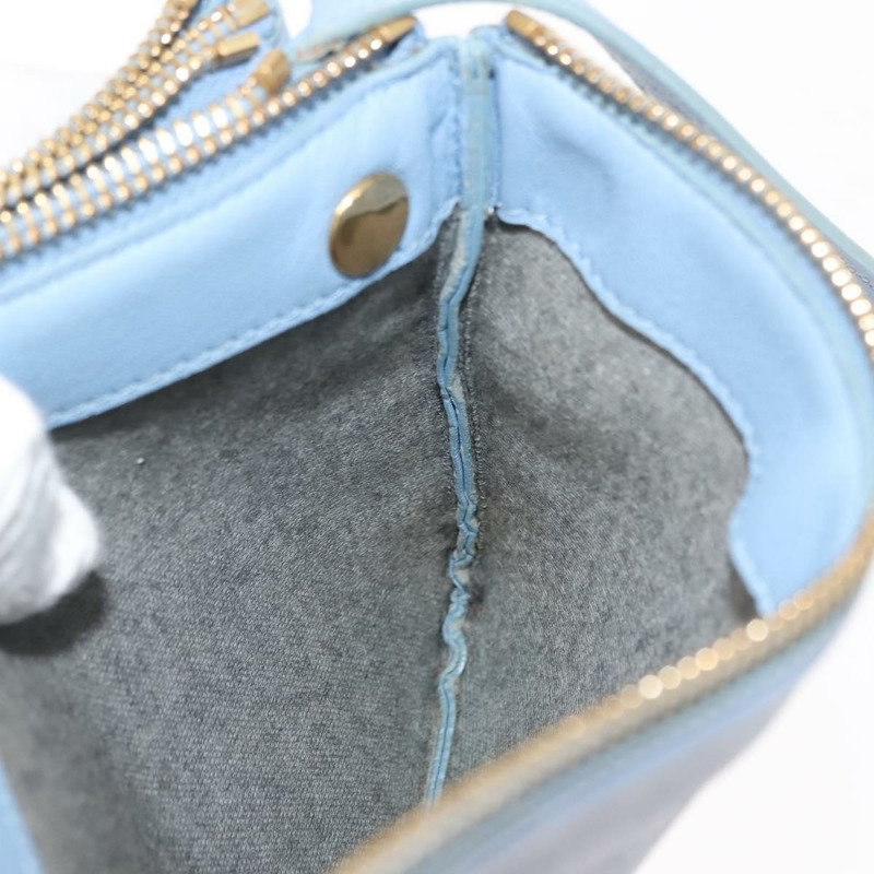 【日本直送】CELINE Trios Mall 肩背包 皮革 藍色 金色 正品 hk3113-25