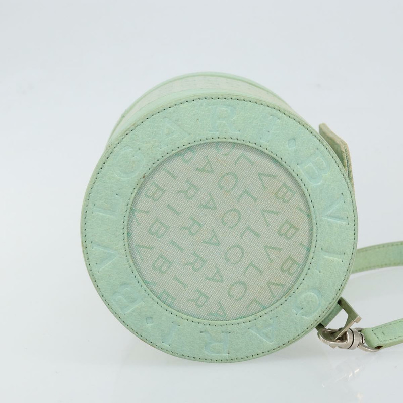 【日本直送】寶格麗 Logo mania 單肩包 帆布皮革 祖母綠 正品 hk3109-2