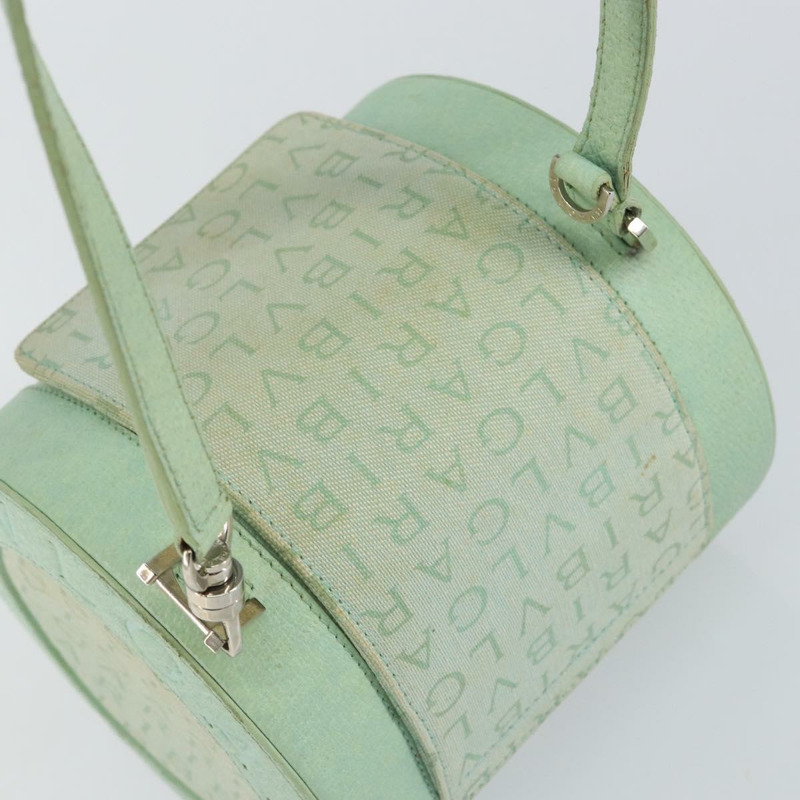 【日本直送】寶格麗 Logo mania 單肩包 帆布皮革 祖母綠 正品 hk3109-5