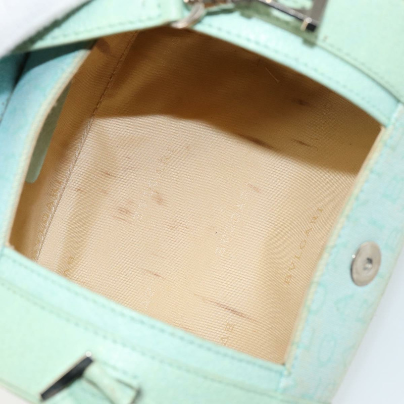 【日本直送】寶格麗 Logo mania 單肩包 帆布皮革 祖母綠 正品 hk3109-10