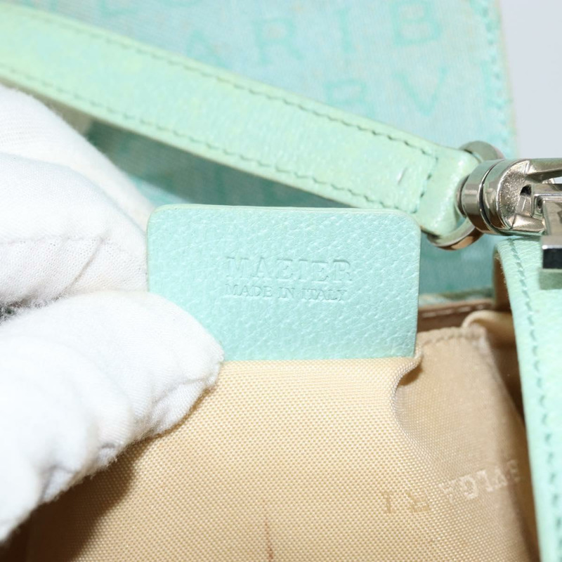 【日本直送】寶格麗 Logo mania 單肩包 帆布皮革 祖母綠 正品 hk3109-11