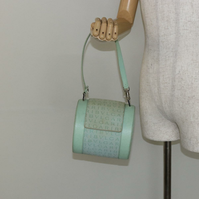 【日本直送】寶格麗 Logo mania 單肩包 帆布皮革 祖母綠 正品 hk3109-21