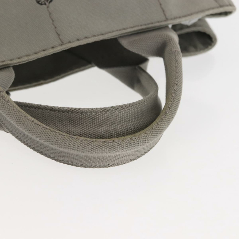 【日本直送】PRADA Canapa MM 手袋 帆布 灰色 銀色 正品 hk3116-6