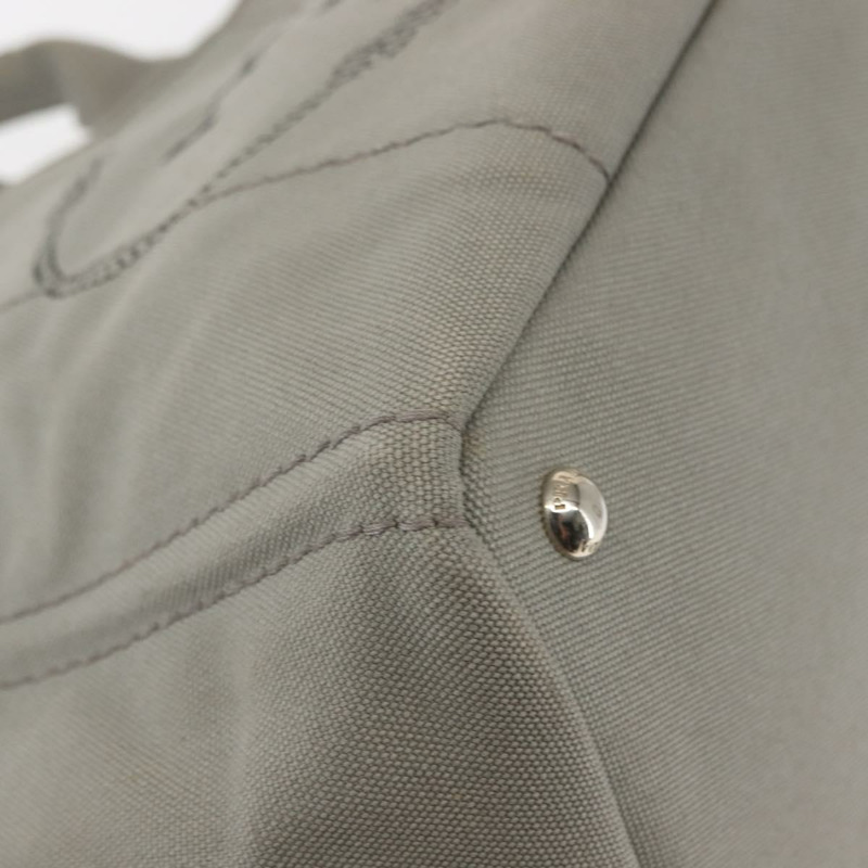 【日本直送】PRADA Canapa MM 手袋 帆布 灰色 銀色 正品 hk3116-8