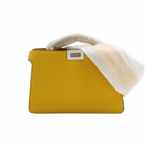 Fendi Peekaboo ISeeU XCross 牛皮純色扭鎖斜挎包單肩包