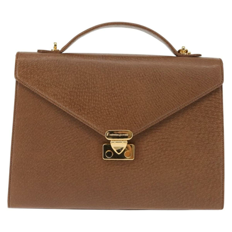 【日本直送】華倫天奴 (VALENTINO) 手提包 皮革 兩用 棕色 金色 正品 bs29793-12