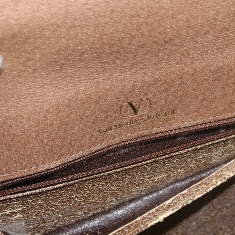 【日本直送】華倫天奴 (VALENTINO) 手提包 皮革 兩用 棕色 金色 正品 bs29793-21