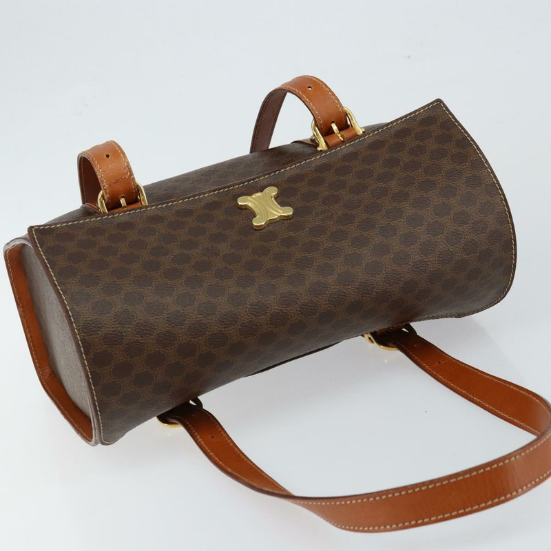 【日本直送】CELINE Macadam帆布手提包 PVC皮革 棕色 正品 ki6046-5
