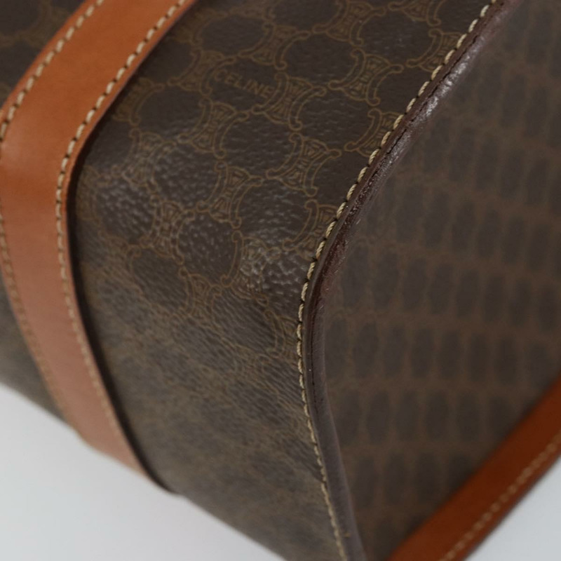 【日本直送】CELINE Macadam帆布手提包 PVC皮革 棕色 正品 ki6046-14