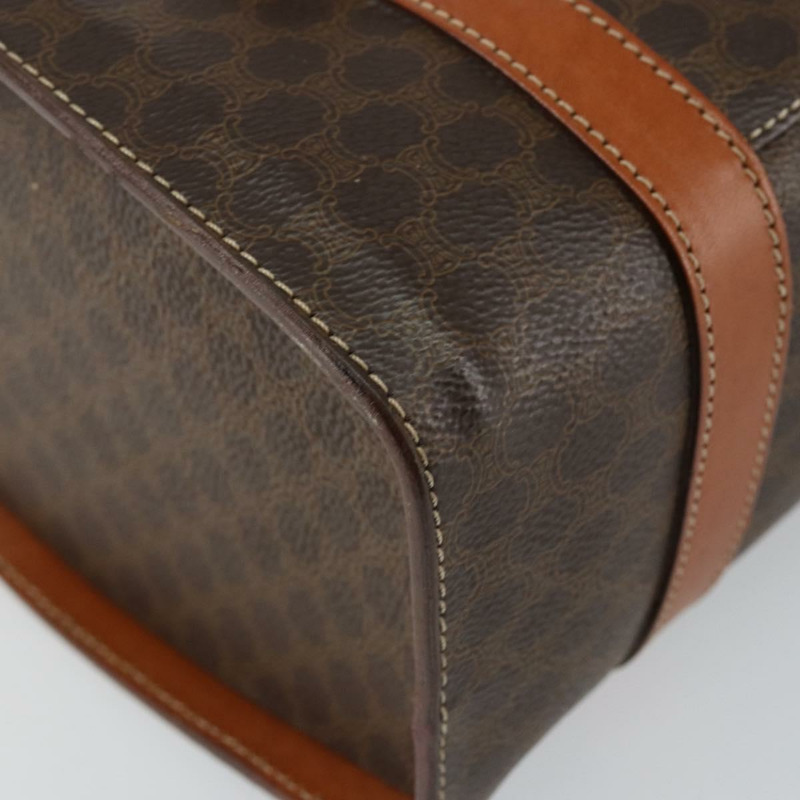 【日本直送】CELINE Macadam帆布手提包 PVC皮革 棕色 正品 ki6046-15