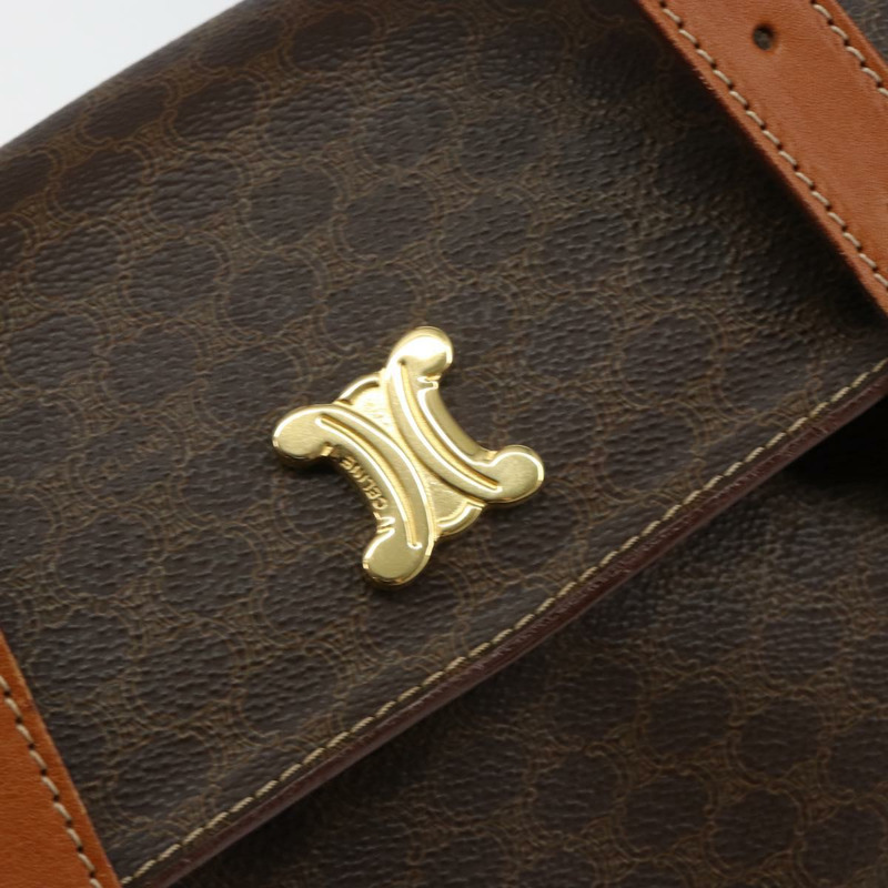 【日本直送】CELINE Macadam帆布手提包 PVC皮革 棕色 正品 ki6046-16