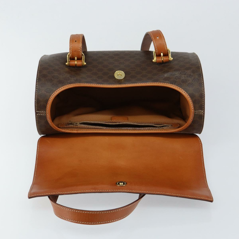 【日本直送】CELINE Macadam帆布手提包 PVC皮革 棕色 正品 ki6046-18