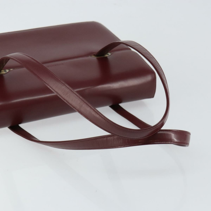 【日本直送】BURBERRY Nova 格紋手提包 帆布皮革 波爾多紅 米色 正品 ki6009-6