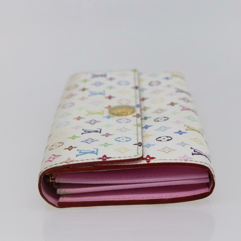 【日本直送】路易威登 Monogram Multicolor Portefeuille Sarah 白 M93745 LV Auth ki6038-2