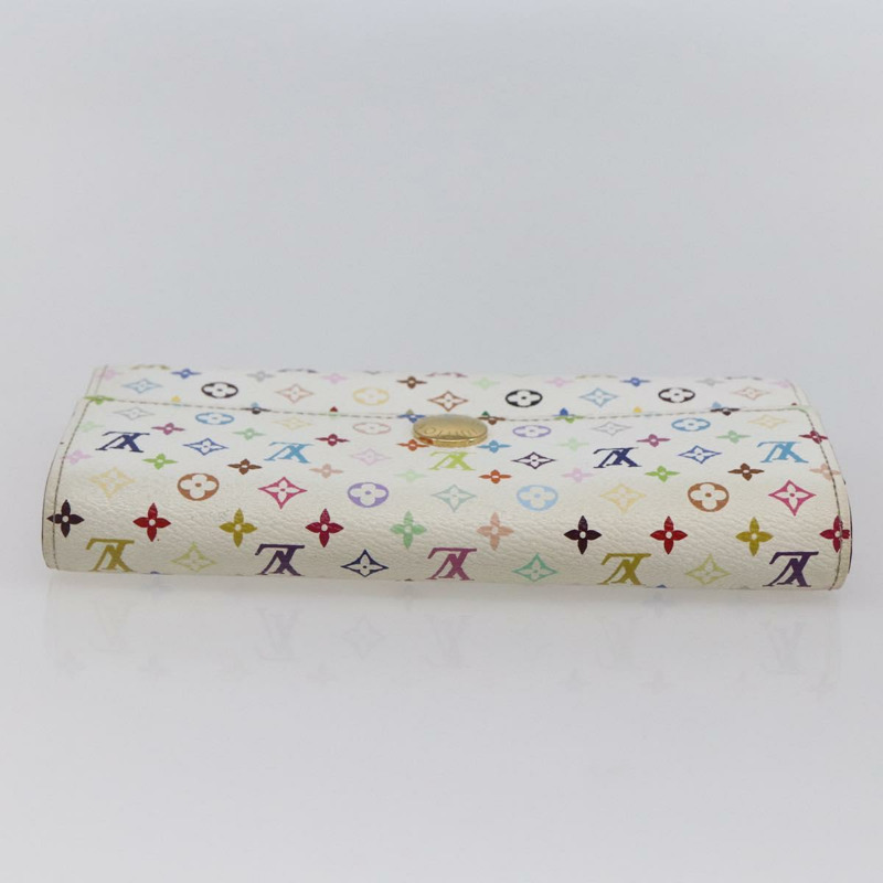 【日本直送】路易威登 Monogram Multicolor Portefeuille Sarah 白 M93745 LV Auth ki6038-4