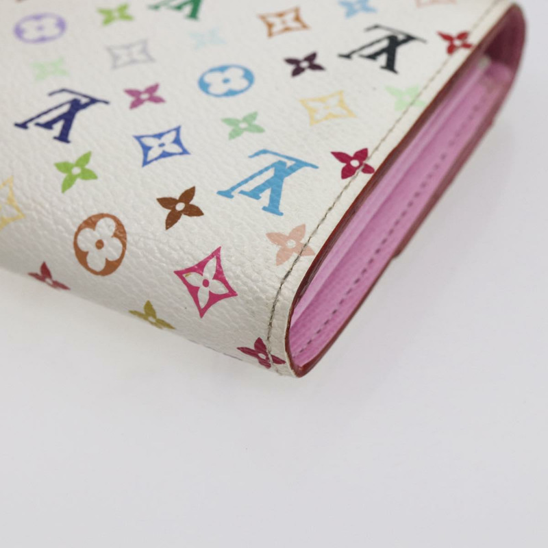 【日本直送】路易威登 Monogram Multicolor Portefeuille Sarah 白 M93745 LV Auth ki6038-14