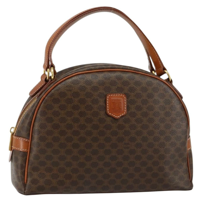 【日本直送】CELINE Macadam帆布手提包 PVC皮革 棕色 正品 ki6094-0