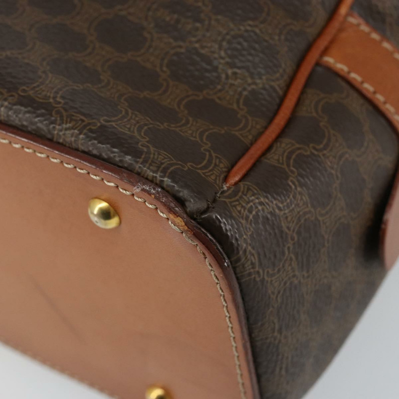 【日本直送】CELINE Macadam帆布手提包 PVC皮革 棕色 正品 ki6094-14