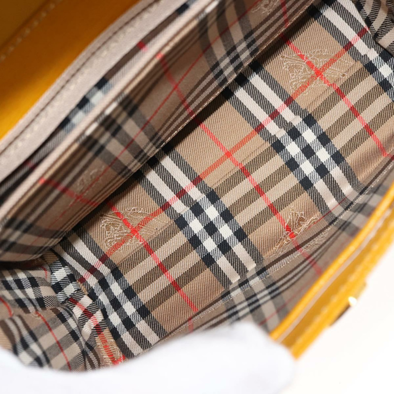【日本直送】Burberrys 手提包 皮革 黃色 正品 ki6077-11