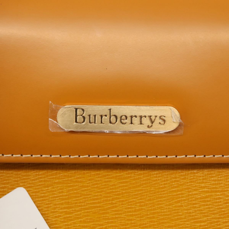 【日本直送】Burberrys 手提包 皮革 黃色 正品 ki6077-16