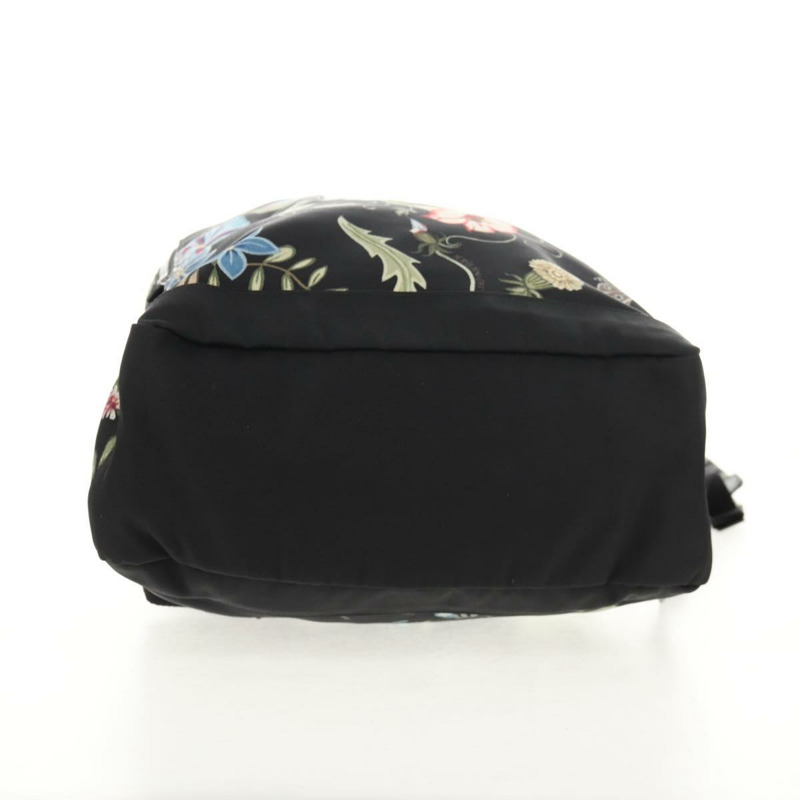 【日本直送】GUCCI 花卉圖案帆布雙肩包 黑色 銀色 353476 正品 bs29799-4