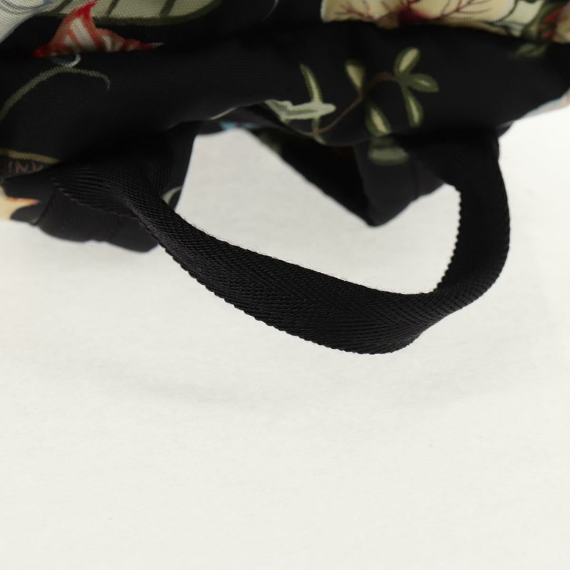 【日本直送】GUCCI 花卉圖案帆布雙肩包 黑色 銀色 353476 正品 bs29799-6