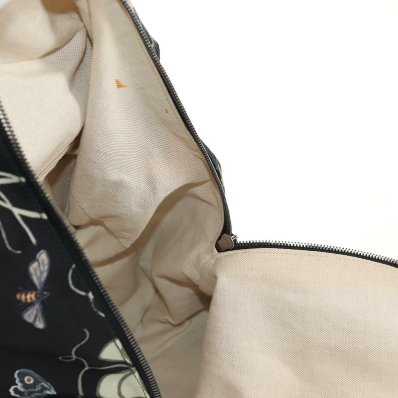 【日本直送】GUCCI 花卉圖案帆布雙肩包 黑色 銀色 353476 正品 bs29799-23