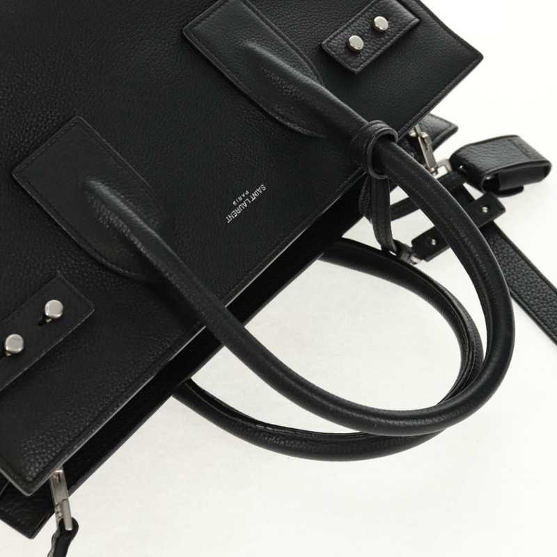 【日本直送】SAINT LAURENT Sac de Jules 手提包 皮革 2way 黑色 Auth ki6080-5