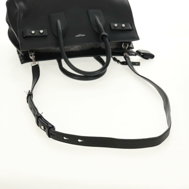 【日本直送】SAINT LAURENT Sac de Jules 手提包 皮革 2way 黑色 Auth ki6080-6